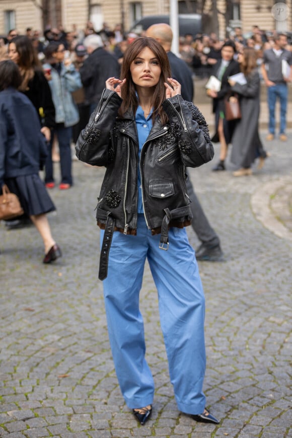 PFW - Thylane Blondeau est arrivée au défilé Miu Miu lors du défilé Womenswear printemps-été 2025 dans le cadre de la semaine de la mode de Paris le 01 octobre 2024 à Paris, France. Photo by Nasser Berzane/ABACAPRESS.COM