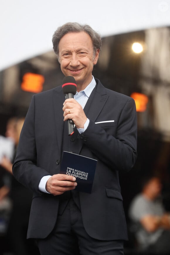 Stéphane Bern - "Concert de Paris" sur le parvis de l'hôtel de ville de Paris retransmis en direct sur France 2 et sur France Inter, Paris le 14 juillet 2024. © Christophe Clovis - Pierre Perusseau / Bestimage