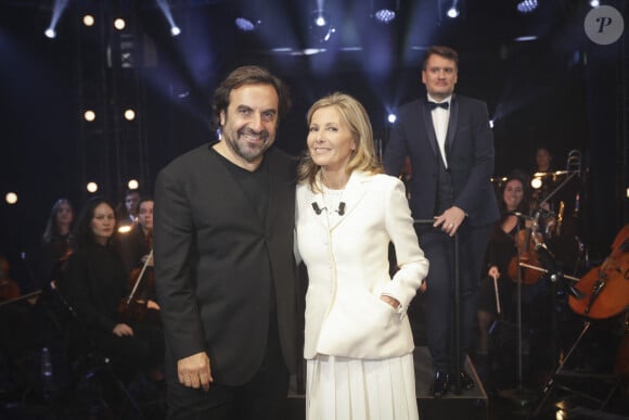 Exclusif - No Web - Claire Chazal, André Manoukian, Mathieu Herzog - Enregistrement de l'émission "Le grand échiquier, Spéciale Edith Piaf", présentée par C.Chazal et A.Manoukian, et diffusée le 12 mars sur France 2 © Jack Tribeca / Bestimage 