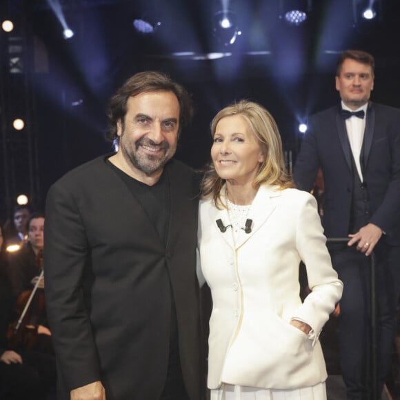 Exclusif - No Web - Claire Chazal, André Manoukian, Mathieu Herzog - Enregistrement de l'émission "Le grand échiquier, Spéciale Edith Piaf", présentée par C.Chazal et A.Manoukian, et diffusée le 12 mars sur France 2 © Jack Tribeca / Bestimage 