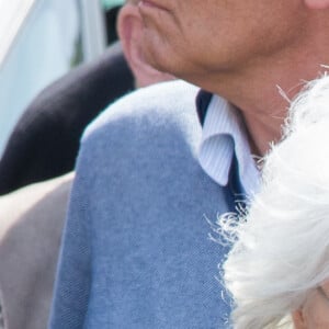 Catherine Lara - Obsèques de Maurane en l'église Notre-Dame des Grâces à Woluwe-Saint-Pierre en Belgique le 17 mai 2018.