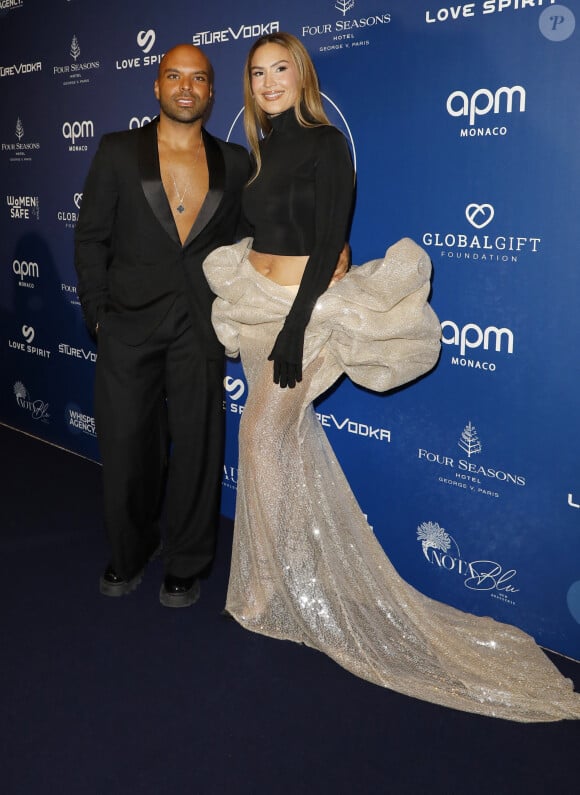 Saïd Boussif et Vitaa au photocall de la 12ème édition de la soirée Global Gift Gala à l'hôtel Four Seasons George V à Paris le 5 octobre 2024. © Marc-Ausset Lacroix / Bestimage 