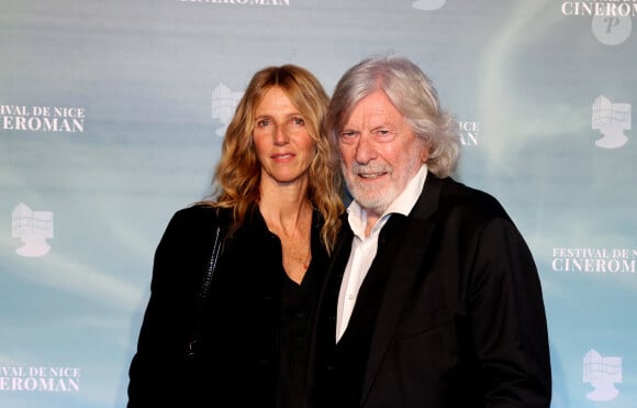 Sandrine Kiberlain et Daniel Benoin, co-fondateur du festival - Arrivées de la soirée de clôture de la 6ème édition du festival Cinéroman à Nice, France, le 5 octobre 2024. © Bebert-Jacovides/Bestimage