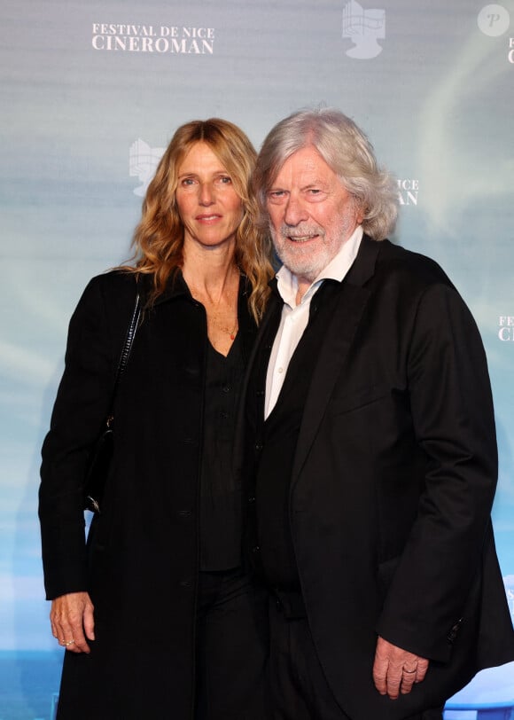 Sandrine Kiberlain et Daniel Benoin, co-fondateur du festival - Arrivées de la soirée de clôture de la 6ème édition du festival Cinéroman à Nice, France, le 5 octobre 2024. © Bebert-Jacovides/Bestimage 