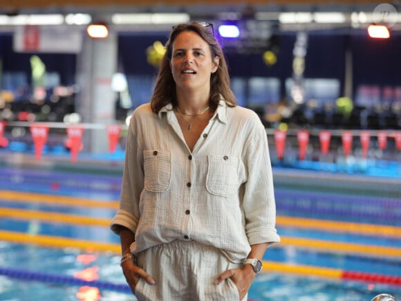 Laure Manaudou assiste aux championnats de France Élites en grand bassin de natation à Rennes, France, le 15 juin 2023. © Mickael Chavet/Zuma Press/Bestimage 