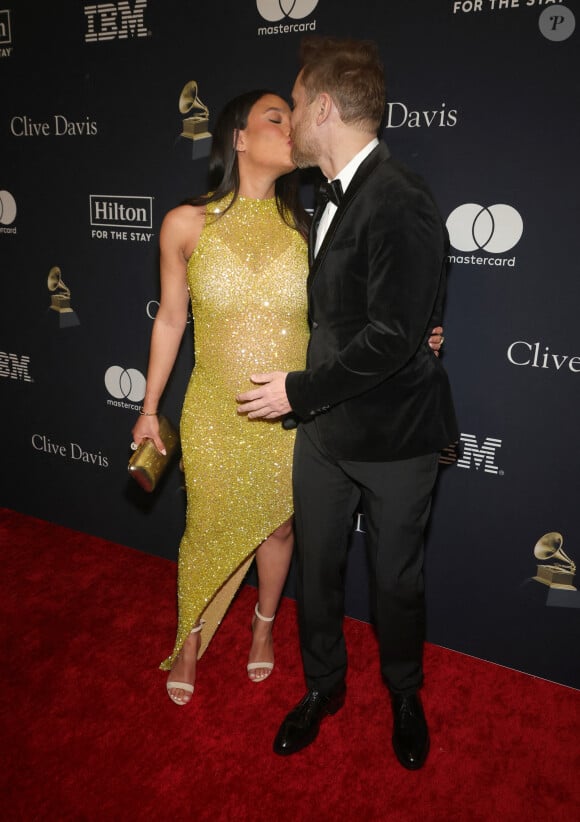 Jessica Ledon, David Guetta, lors de la 66e édition des GRAMMY Awards - Pre-GRAMMY Gala & GRAMMY Salute to Industry Icons Honoring Jon Platt à l'hôtel Beverly Hilton à Beverly Hills, CA, USA le 3 février 2024. Photo par Fati S/ABACAPRESS.COM