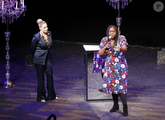 Et il y avait du beau monde hier pour l'écouter... Preuve à l'appui !
Exclusif - Magali Berdah, Laetitia Avia - Soirée de Magali Berdah au théâtre Mogador à Paris le 8 octobre 2024. © Marc Ausset-Lacroix/Christophe Clovis/Bestimage