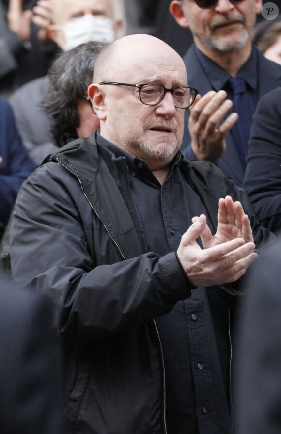 Exclusif - Michel Blanc - Sortie des obsèques du pianiste américain Nicholas Angelich en l'Eglise Saint Roch à Paris.