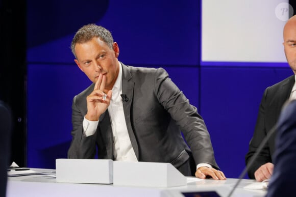 Marc-Olivier Fogiel (directeur général de BFMTV) - Conférence de presse de rentrée de BFMTV saison 2021/2022 à l'Altice Campus à Paris, France, le 25 août 2021. © Christophe Clovis/Bestimage