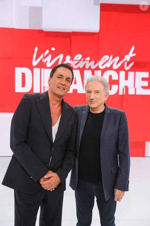 Exclusif - Dany Brillant et Michel Drucker - Enregistrement de l'émission Vivement dimanche, présentée par M.Drucker et diffusée le 13 octobre 2024 sur France 3. © Guillaume Gaffiot / Bestimage 