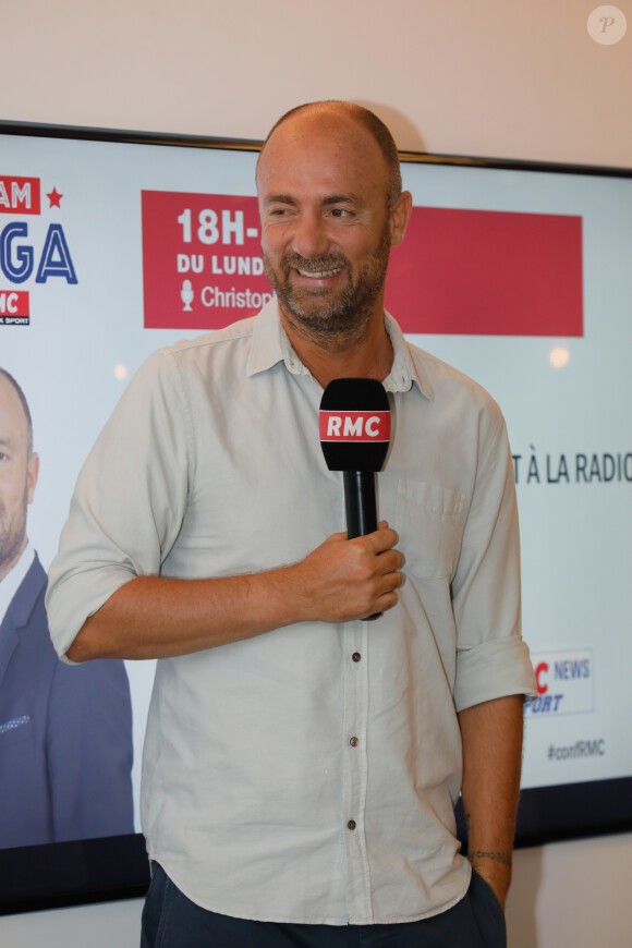 Christophe Dugarry - Conférence de presse de rentrée 2019-2020 de RMC, RMC Sport et BFM TV à Altice Campus à Paris le 28 août 2019. © Christophe Clovis / Bestimage