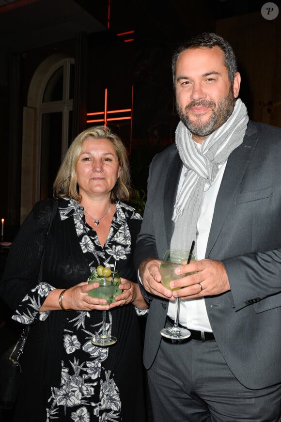 Bruce Toussaint et sa femme Catherine - Le réalisateur français C. Lelouch célèbre ses 80 ans au restaurant Victoria à Paris, France, le 30 octobre 2017. © Coadic Guirec/Bestimage