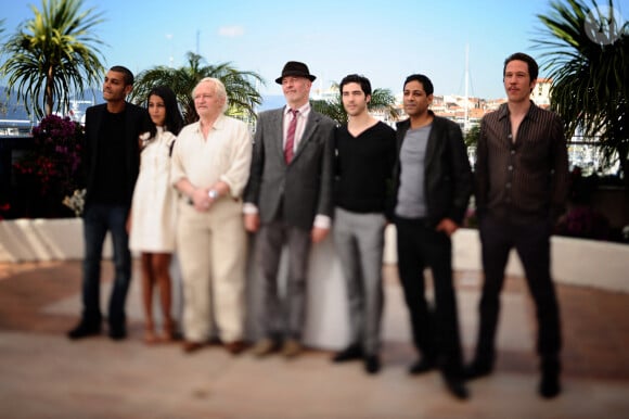 Adel Bencherif, Leïla Bekhti, Niels Arestrup, Jacques Audiard, Tahar Rahim, Hichem Yacoubi et Reda Kateb pour Un Prophète en 2009 à Cannes.