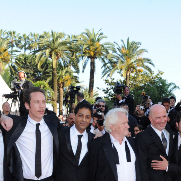 Adel Bencherif, Leïla Bekhti, Niels Arestrup, Jacques Audiard, Tahar Rahim, Hichem Yacoubi et Reda Kateb pour Un Prophète en 2009 à Cannes.