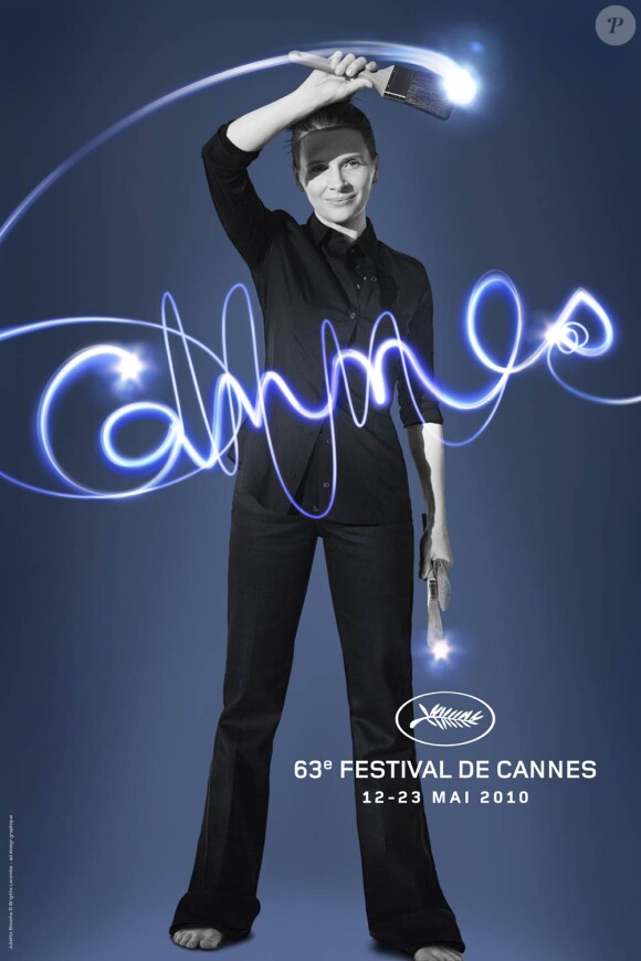 L'affiche du 63e Festival de Cannes : Juliette Binoche par Brigitte Lacombe.