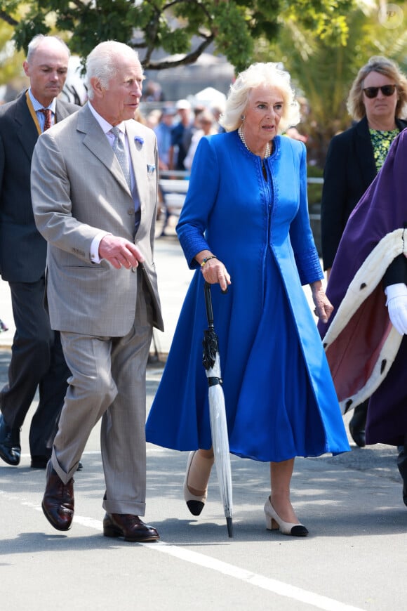 Charles III et Camilla le 16 juillet 2024 à St Peter Port, Guernsey © Ian Vogler/MirrorPix/Bestimage