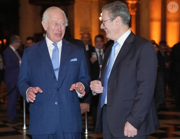 Le roi Charles III d'Angleterre lors de la réception pour les chefs d'entreprises internationales à la cathédrale Saint-Paul de Londres, Royaume Uni, le 14 octobre 2024. © Alpha Press/Bestimage 