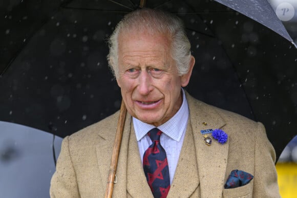 Le roi Charles III d'Angleterre assiste aux Jeux des Highlands de Mey.  Le 3 août 2024 : Le roi Charles III aux Mey Highland Games. © Cover Images via ZUMA Press)