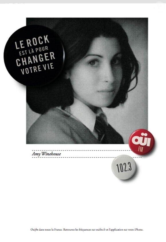 Campagne 2010 de la radio rock Ouï FM : le rock est là pour changer votre vie... comme il a changé celle d'Amy Winehouse !