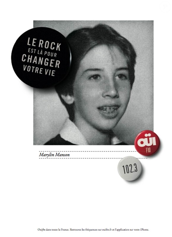 Campagne 2010 de la radio rock Ouï FM : le rock est là pour changer votre vie... comme il a changé celle de Marilyn manson