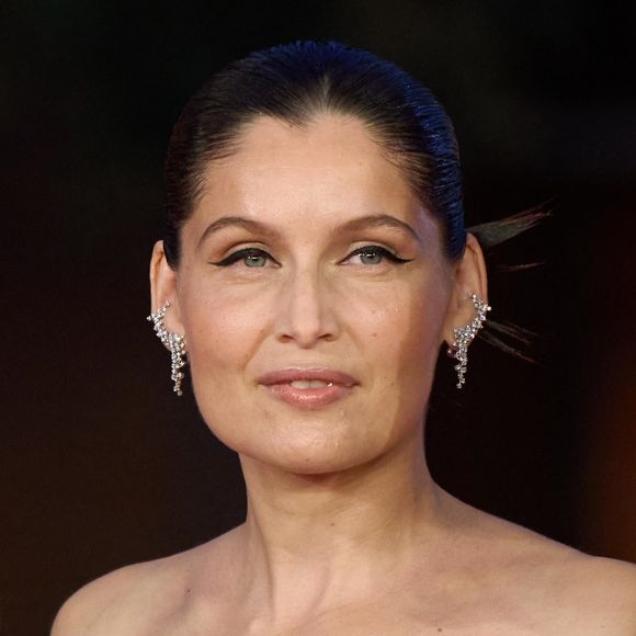 Rome, ITALY - Laetitia Casta assiste au tapis rouge de « INTERNATIONAL COMPETITION JURY PROGRESSIVE CINEMA » Robe Celine Couture Bijoux Damiani Pictured : LAETITIA CASTA