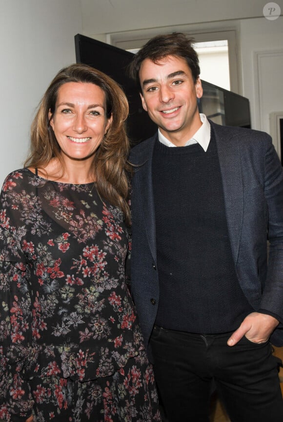 Anne-Claire Coudray et Julian Bugier lors de la clôture de l'opération "Levons le doigt pour l'éducation des filles" chez We Are à Paris le 30 janvier 2020. © Coadic Guirec / Bestimage