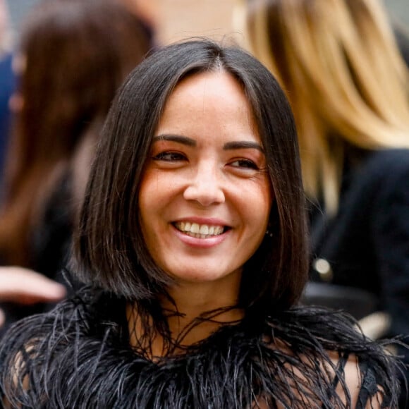 Agathe Auproux - Arrivées au défilé de mode Haute-Couture Elie Saab au Carreau du Temple lors de la Fashion Week Printemps-été 2023 de Paris, France, le 25 janvier 2023. © Christophe Clovis/Bestimage