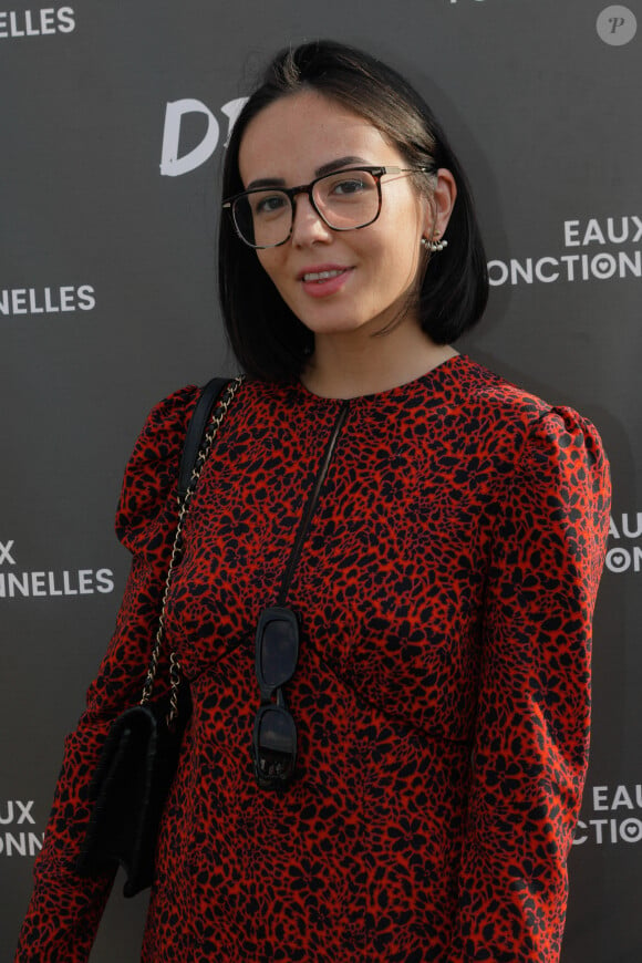 Exclusif - Agathe Auproux - Soirée de lancement de la gamme de boissons "Drink Waters" au restaurant Créatures sur le rooftop des Galeries Lafayette à Paris le 9 mai 2022. © Clovis-Bellak/Bestimage