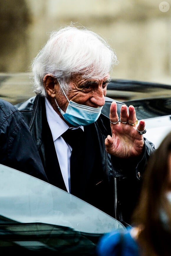 Jean-Paul Belmondo - Hommage à Guy Bedos en l'église de Saint-Germain-des-Prés à Paris le 4 juin 2020. © JB Autissier / Panoramic / Bestimage 