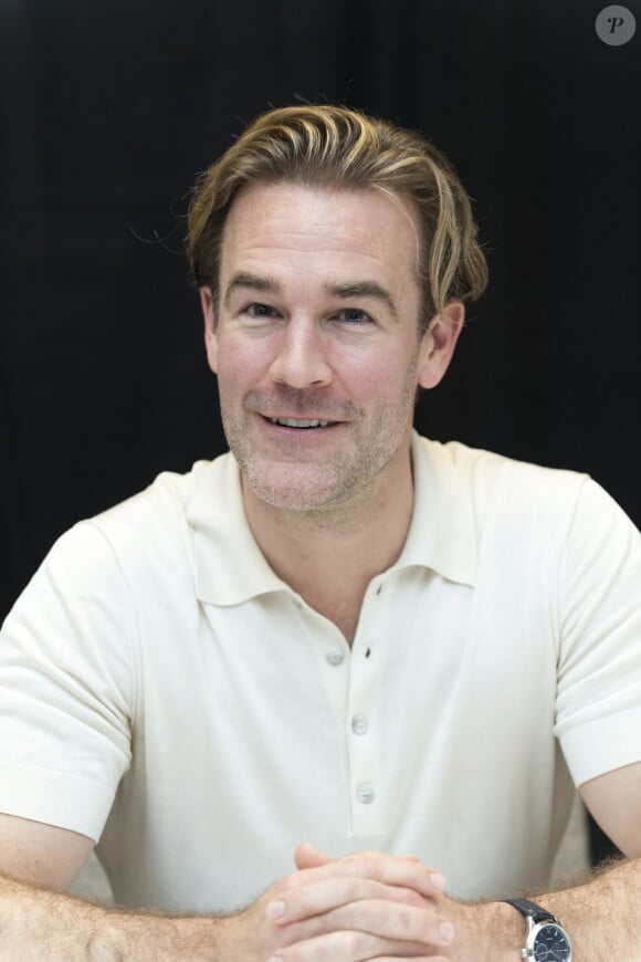 James Van der Beek lors de la conférence de presse pour la série télévisée "Pose" à l'hôtel Whitby à New York le 24 mai 2018.