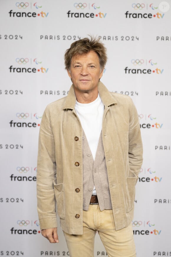 Laurent Delahousse lors de la présentation des journalistes et chroniqueurs de France Télévisions pour les Jeux Olympiques 2024 au musée de l'Homme à Paris, le 11 juin 2024. © Pierre Perusseau / Bestimage 