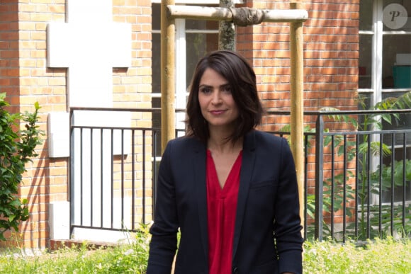 Sonia Chironi (iTELE) lors du tournage coulisses des spots TV du Pasteurdon à l'Institut Pasteur à Paris, le 17 juin 2016. © Joséphine Royer/Bestimage