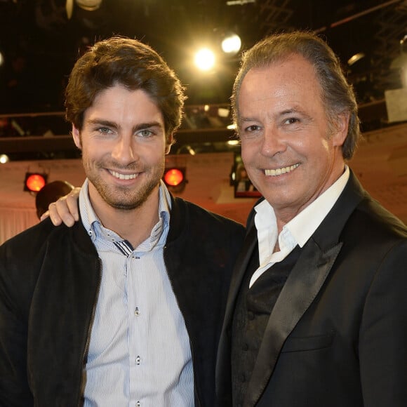 Michel Leeb et son fils Tom Leeb - Enregistrement de l'émission "Vivement Dimanche" à Paris.