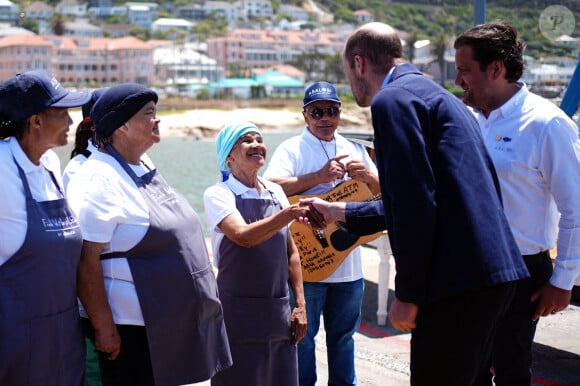 Le prince William rencontre l'équipe d'ABALOBI & Fish with a Story et des pêcheurs locaux à Kalk Bay Harbour à Cape Town le 7 novembre 2024. Photo by Aaron Chown/PA Wire/ABACAPRESS.COM