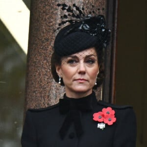 Catherine Kate Middleton, princesse de Galles honore les disparus des deux guerres mondiales lors de la cérémonie Remembrance Sunday ( Dimanche du souvenir ) au Cénotaphe à Londres - 10 novembre 2024.