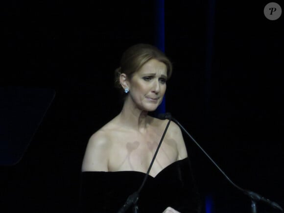 Céline Dion assiste à la cérémonie en hommage à son mari René Angélil, intitulée "Celebration of Life" avec son fils aîné René-Charles au Caesars Palace.