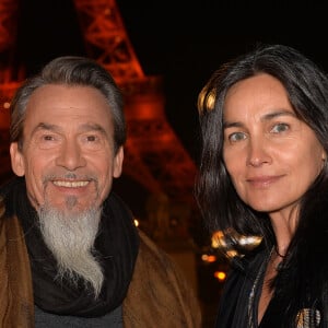 Exclusif - Florent Pagny et sa femme Azucena Caman - Backstage du concert anniversaire des 130 ans de la Tour Eiffel à Paris, qui sera diffusé le 26 octobre sur France 2. Le 2 octobre 2019. © Perusseau-Veeren/ Bestimage