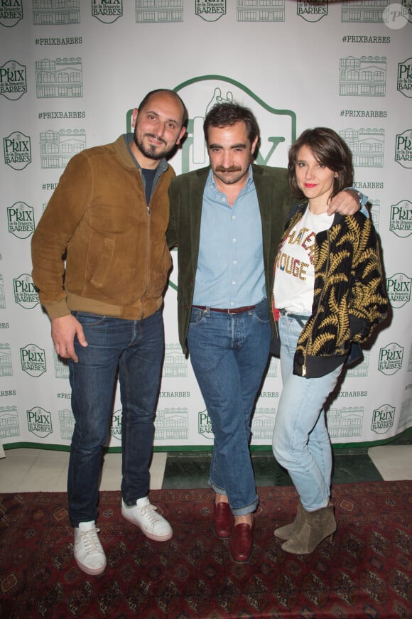 Exclusif - Karim Rissouli avec sa femme Mélanie Taravent et guest lors de la remise du "Prix de la Brasserie Barbès 2019" décerné à Fred Rister pour son livre "Faire Danser Les Gens". Paris, le 22 mai 2019.