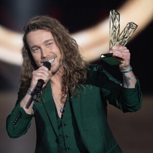 Julien Dore reçoit le prix de la meilleure création audiovisuelle de l'année lors des 36e Victoires de la Musique à la Seine Musicale le 12 février 2021 à Boulogne-Billancourt, France. Photo par David Niviere/ABACAPRESS.COM