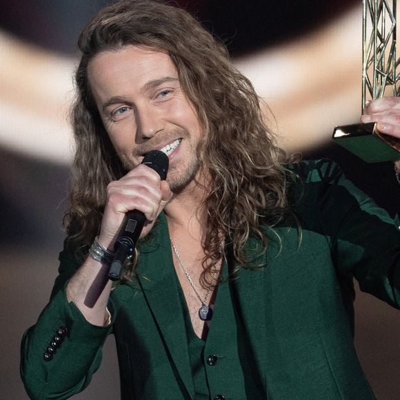 Julien Dore reçoit le prix de la meilleure création audiovisuelle de l'année lors des 36e Victoires de la Musique à la Seine Musicale le 12 février 2021 à Boulogne-Billancourt, France. Photo par David Niviere/ABACAPRESS.COM
