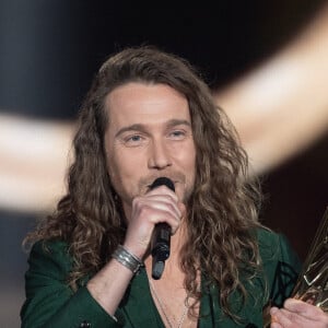 Julien Dore reçoit le prix de la meilleure création audiovisuelle de l'année lors des 36e Victoires de la Musique à la Seine Musicale le 12 février 2021 à Boulogne-Billancourt, France. Photo par David Niviere/ABACAPRESS.COM