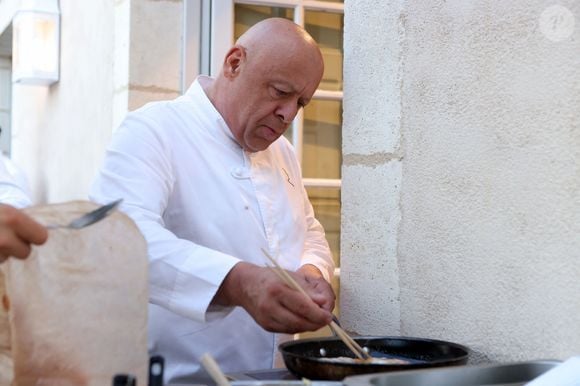 Le Chef Thierry Marx le 9 juillet 2023, au Restaurant Lalique - Château Lafaurie Peyraguey à Bommes en Gironde pour la Soirée Caritative de l'association "Les amis du Chef Jérôme" du chef étoilé Jérôme Schilling.