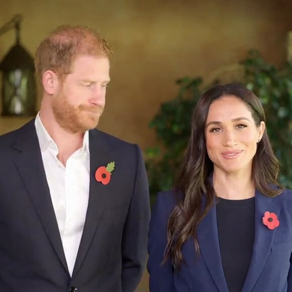 Le prince Harry et Meghan Markle (Le prince Harry, duc de Sussex et Meghan Markle, duchesse de Sussex) message vidéo lors de la conférence ministérielle mondiale inaugurale sur la violence contre les enfants en Colombie.