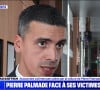 Mourad Battikh, avocat des victimes de l'accident de Pierre Palmade au tribunal de Melun pour son procès pour blessures involontaires à la suite d'un accident de la route en février 2023, le 20 novembre 2024. © BFM TV via Bestimage