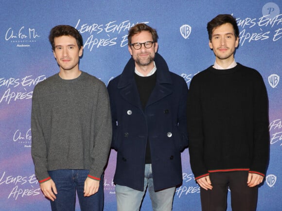 Zoran Boukherma, Nicolas Mathieu et Ludovic Boukherma - Avant-première du film "Leurs enfants après eux" au cinéma Mk2 Bibliothèque à Paris le 21 novembre 2024. © Coadic Guirec/Bestimage