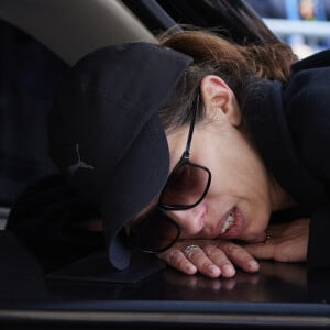 Maïwenn - Sortie des obsèques de Jean-Yves Le Fur en l'église Saint-Roch à Paris, le 6 avril 2024. © Cyril Moreau-Dominique Jacovides/Bestimage