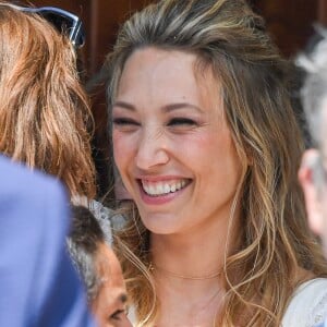 Mariage de Laura Smet et Raphaël Lancrey-Javal à l'église Notre-Dame des Flots au Cap-Ferret le jour de l'anniversaire de son père Johnny Hallyday le 15 juin 2019.