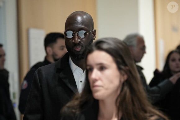 Maître Nanchino Flore et Camara Boubacar arrivent au procès des amis d'enfance et du frère de Paul Pogba au tribunal correctionnel de Paris pour tentative d'extorsion de fonds envers l'ancien international de 31 ans en 2022. le 26 novembre 2024. Photo Aurelien Morissard/ABACAPRESS.COM