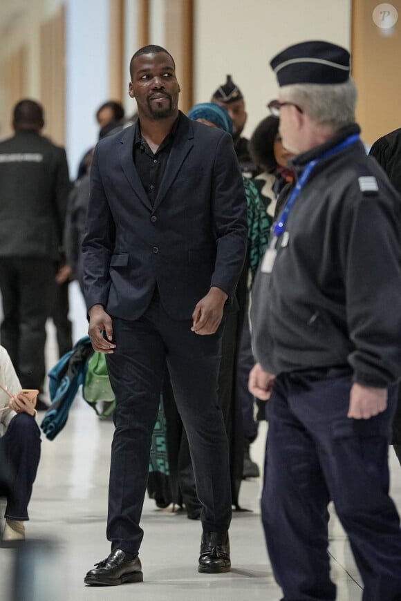 Mathias Pogba arrive au procès des amis d'enfance et du frère de Paul Pogba au tribunal correctionnel de Paris pour tentative d'extorsion de fonds envers l'ancien international de 31 ans en 2022. le 26 novembre 2024. Photo by Aurelien Morissard/ABACAPRESS.COM