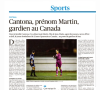 "Fier de mon neveu", écrit Éric Cantona sur un article consacré à  Martin dans La Provence
 